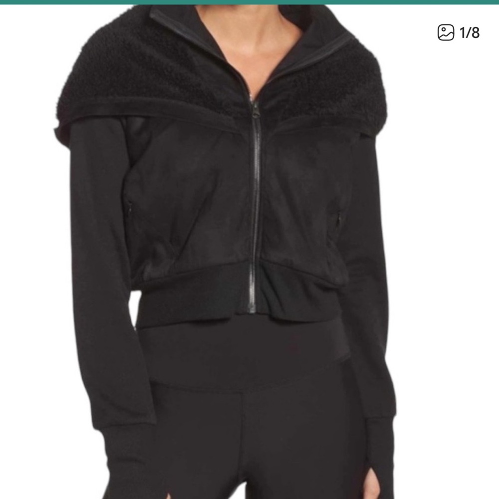 Alo Women's Black Hoodie Jacket